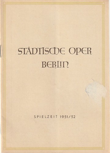 Programmheft albert lortzing - programmheft,
