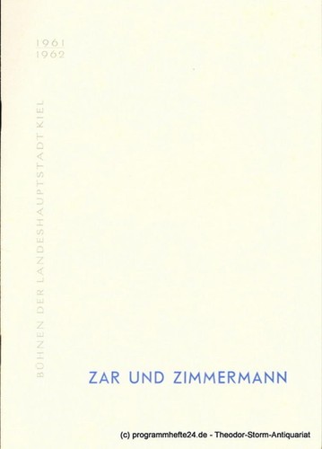 Programmheft zar und - programmheft,