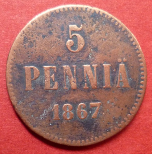 Pennia kupfer 1867 zar - pennia,