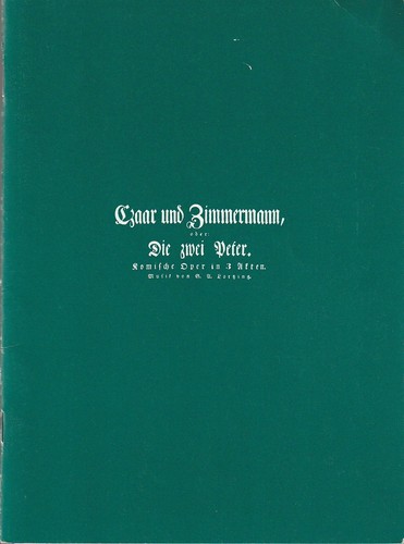 Programmheft albert lortzing - programmheft,