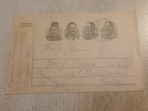 Die feldpostkarte zeigt kaiser - die,