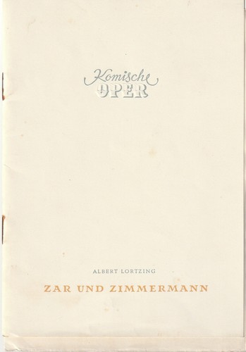 Programmheft albert lortzing - programmheft,